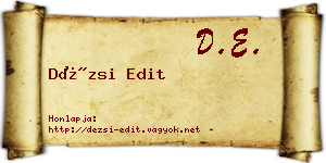 Dézsi Edit névjegykártya